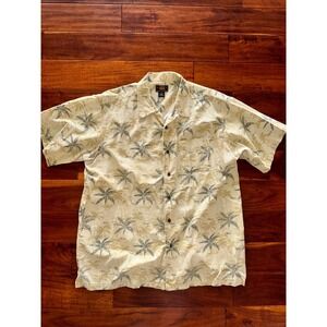 Route 66 Mens Aloha‎ Hawaiian Shirt Palm Tree Tropical XL Cotton